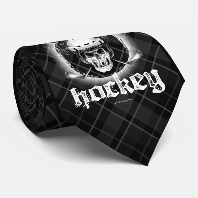 Gravata Bad Bonez Hockey (escuro) (Rolled)
