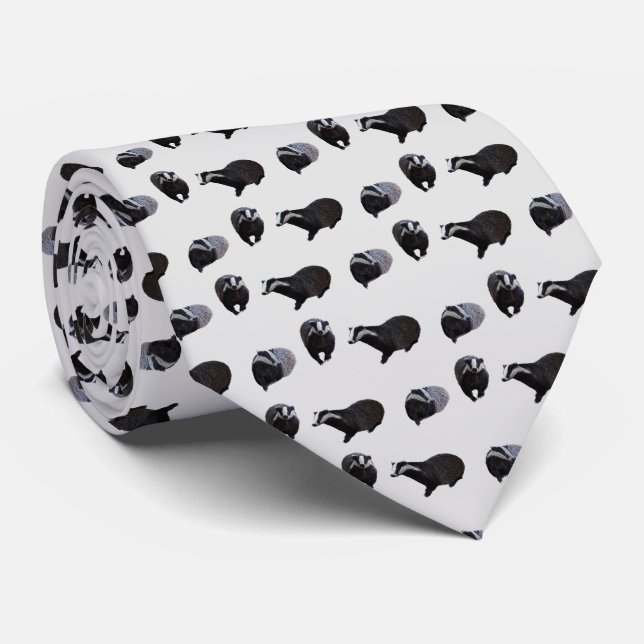 Gravata Badger Frenzy Tie (Cinza Leve) (Rolled)