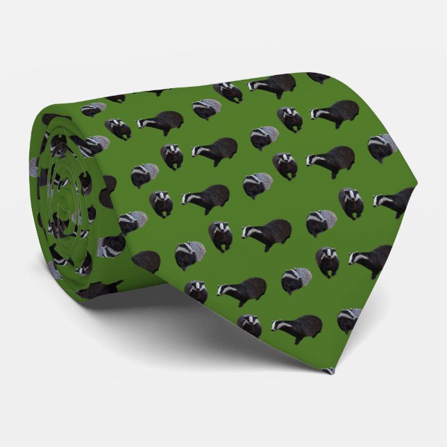 Gravata Badger Frenzy Tie Double Sided Impressão (duplo la (Rolled)