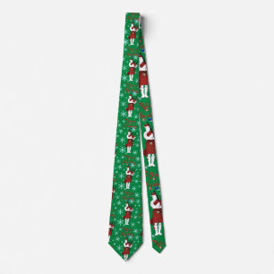 Gravata Bagpiper escocês Feliz Natal com Flocos de Neve