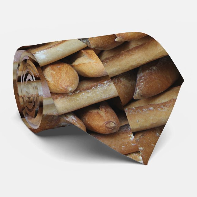 Gravata Baguetes frescos num mercado (Rolled)