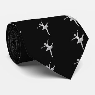 Gravata Bailarina em customizável de prata e preto