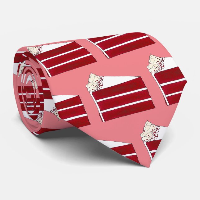 Gravata Bakery da Fatia de Bolo da Camada de Veludo Vermel (Rolled)