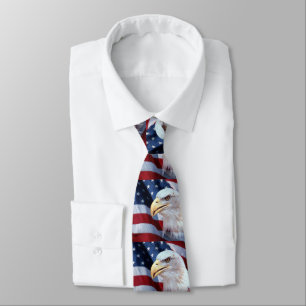 Gravata bald Eagle é a bandeira americana quarta de julho