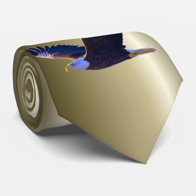 Gravata Bald Eagle Voando (Rolled)