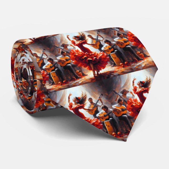 Gravata Banda de Música Espanhola do Flamenco Dancer (Rolled)