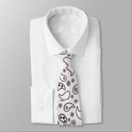Gravata Bandana Novelty Tie Preto e Branco