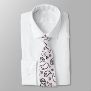 Gravata Bandana Novelty Tie Preto e Branco
