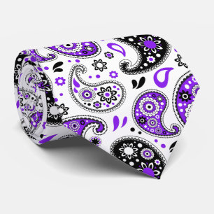 Gravata Bandana Paisley Ocidental, País Moderno e Roxo