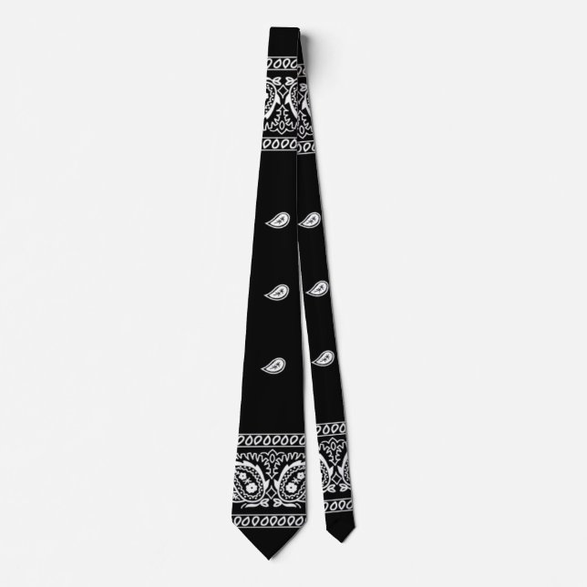 Gravata Bandana True Black Tie (Frente)