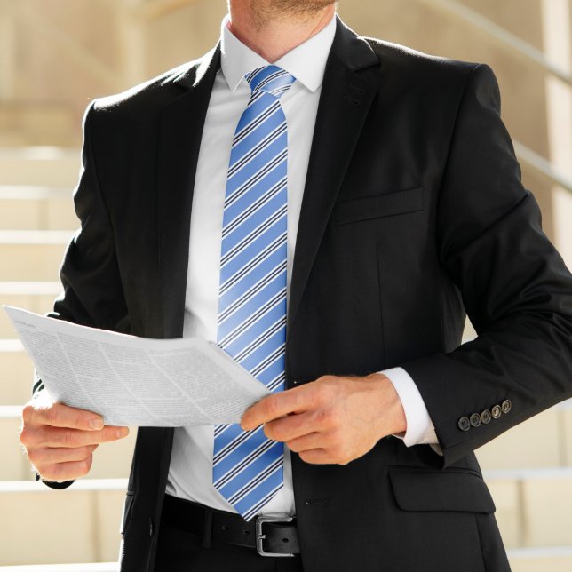 Gravata Bandas Azuis Clássicas (Criador carregado)