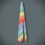 Gravata Bandas Diagonais do Arco-Íris Pastel<br><div class="desc">Uma gravata de pescoço com listras de arco-íris pastel diagonais: uma boa ideia de presente para um amigo ou apenas para trazer cor para o escritório!</div>