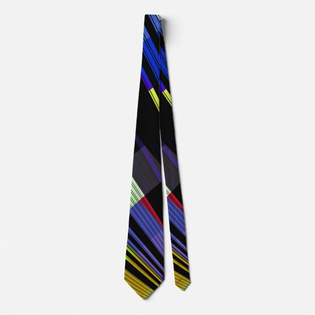 Gravata Bandas multicolores iridescentes (Frente)