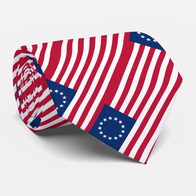 Gravata Bandeira Americana Betsy Ross (Rolled)