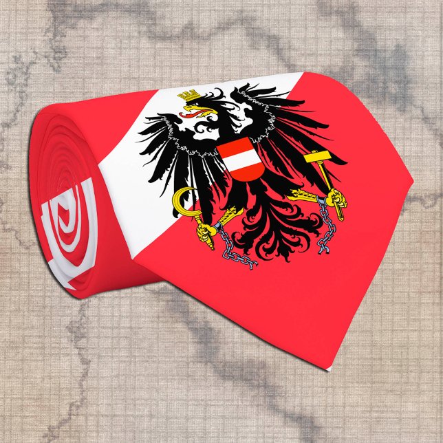 Gravata Bandeira austríaca e viagem da Áustria, negócios/e (Criador carregado)