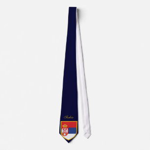 Gravata Bandeira bonita de Serbia