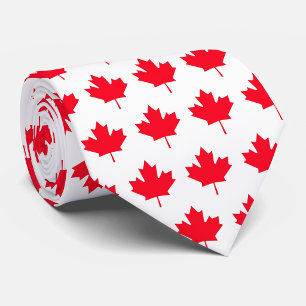 Gravata Bandeira canadense. CANADÁ. Patriótico.