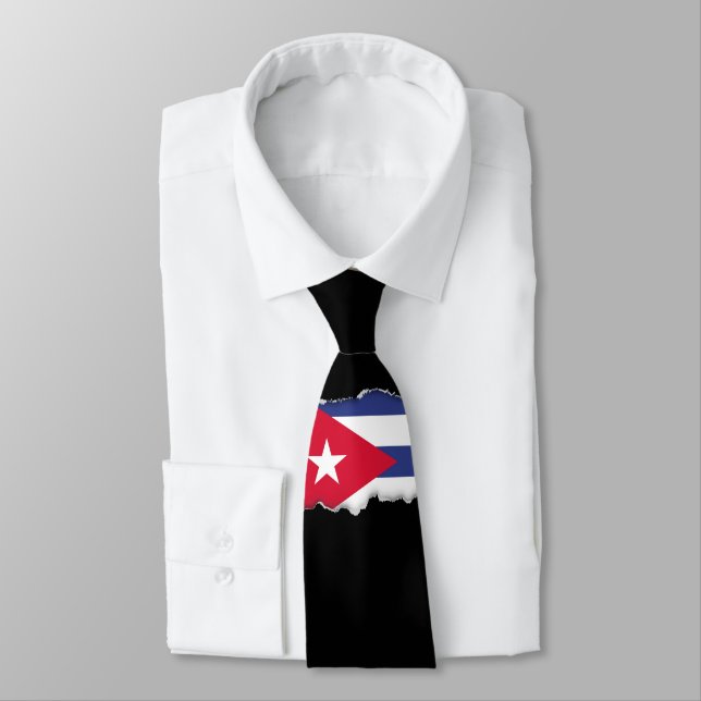 Gravata Bandeira Clássica de Cuba (Amarrado)