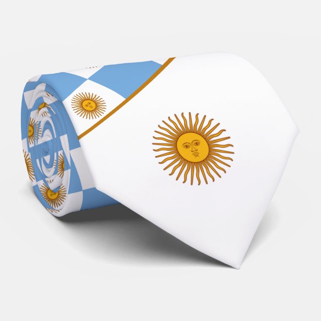 Gravata Bandeira da Argentina (Rolled)