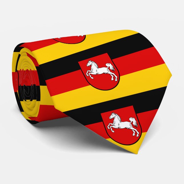 Gravata Bandeira da Baixa Saxónia Tie (Rolled)