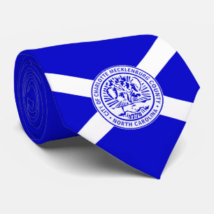 Gravata Bandeira da Cidade de Charlotte (Carolina do Norte