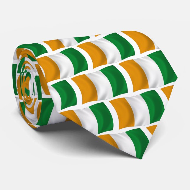 Gravata Bandeira da Costa do Marfim - República da Côte d' (Rolled)
