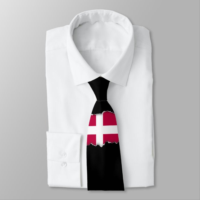 Gravata Bandeira da Dinamarca (Amarrado)