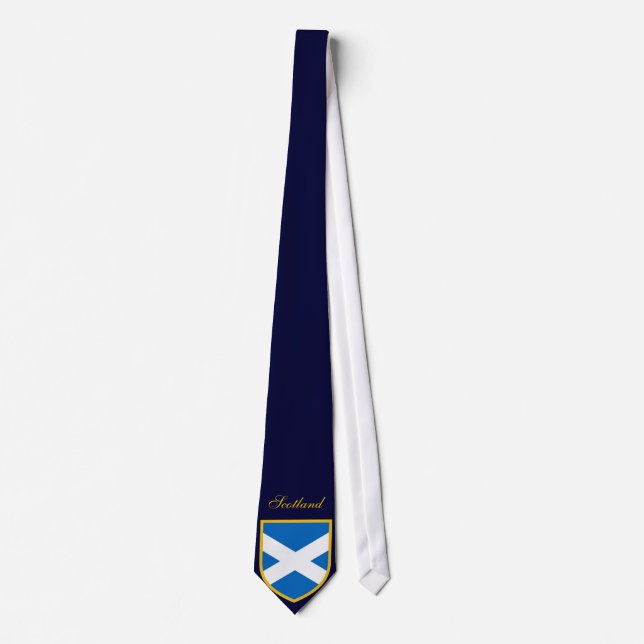 Gravata Bandeira da Escócia Nome Personalizado (Frente)