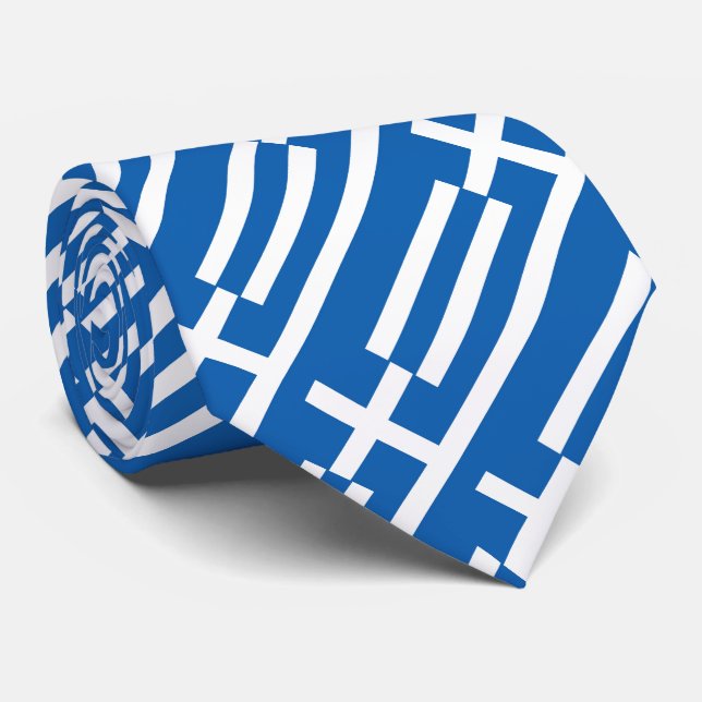 Gravata Bandeira da Grécia (Rolled)