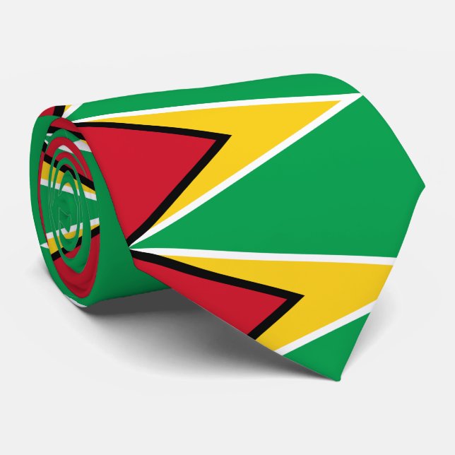 Gravata bandeira da Guiana (Rolled)