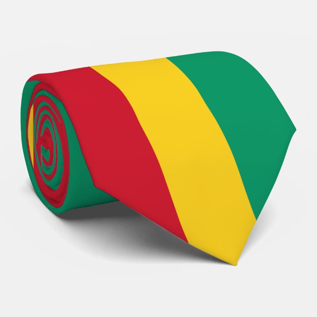 Gravata Bandeira da Guiné (Rolled)