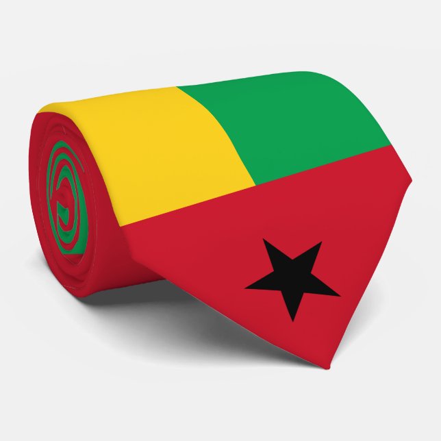 Gravata Bandeira da Guiné-Bissau (Rolled)