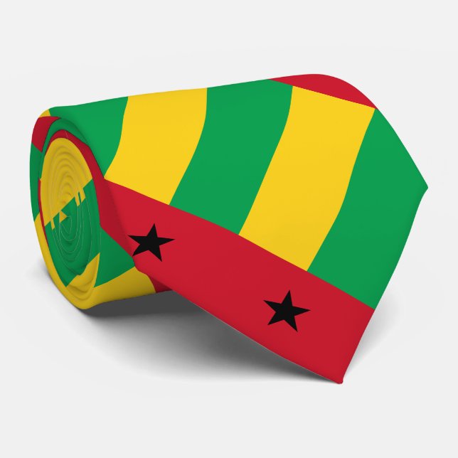 Gravata Bandeira da Guiné-Bissau (Rolled)