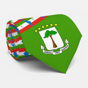 Gravata Bandeira da Guiné Equatorial e Casaco de Armas