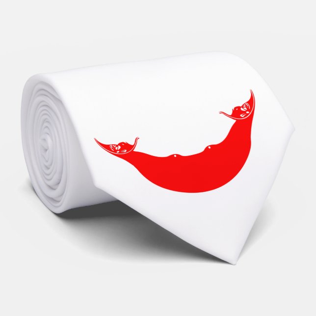 Gravata Bandeira da Ilha de Páscoa (Rapa Nui) (Rolled)