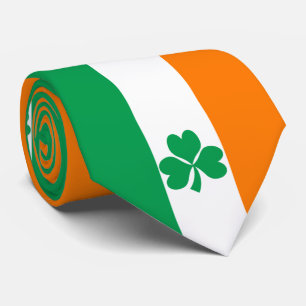 Gravata Bandeira da Irlanda Shamrock
