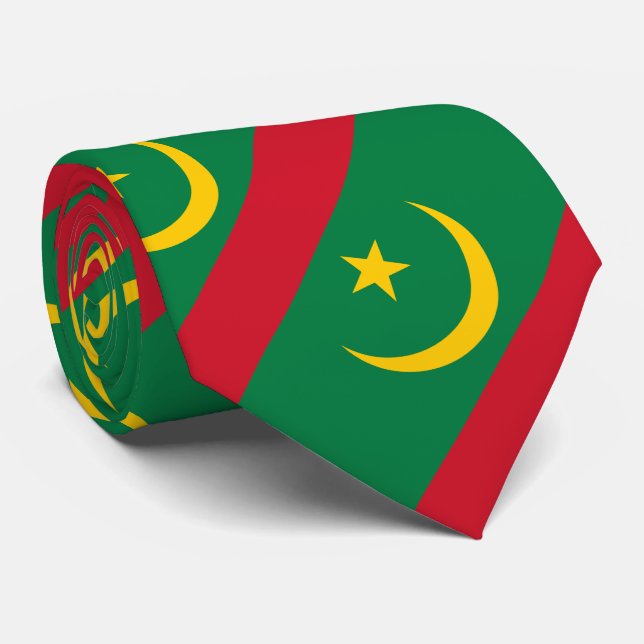 Gravata Bandeira da Mauritânia (Rolled)