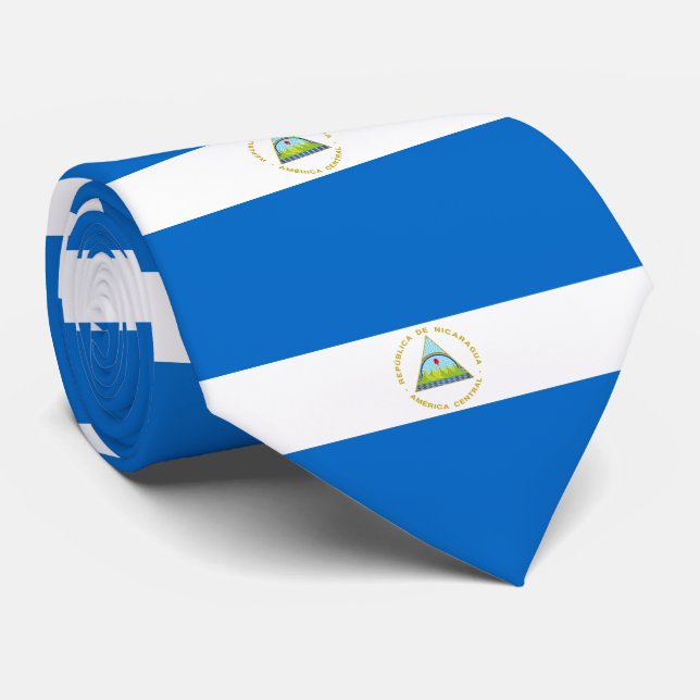 Gravata Bandeira da Nicarágua (Rolled)