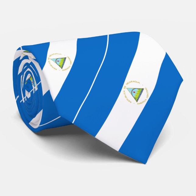 Gravata Bandeira da Nicarágua (Rolled)