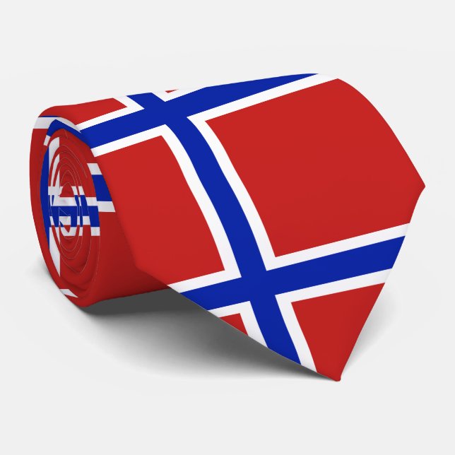 Gravata Bandeira da Noruega na Escandinávia (Rolled)