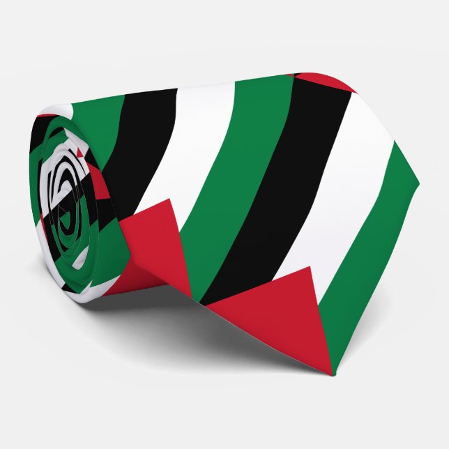 Gravata Bandeira da Palestina (Rolled)
