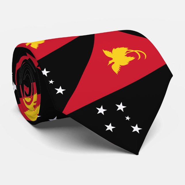 Gravata Bandeira da Papua-Nova Guiné (Rolled)