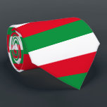 Gravata Bandeira da Renânia do Norte-Vestefália Tie<br><div class="desc">Vinho com bandeira da Renânia do Norte-Vestefália (Nordrhein-Westfalens), design com tricolor horizontal verde, branco e vermelho</div>