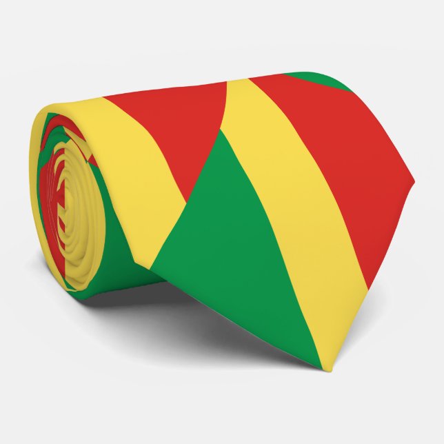 Gravata Bandeira da República do Congo (Rolled)