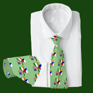 Gravata Bandeira da República Tcheca Trevo