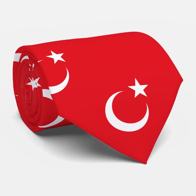 Gravata Bandeira da Turquia (Rolled)