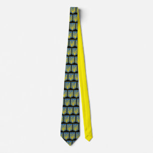 Gravata Bandeira da Ucrânia e Trident