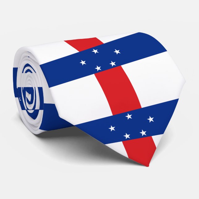 Gravata Bandeira das Antilhas Holandesas (Rolled)