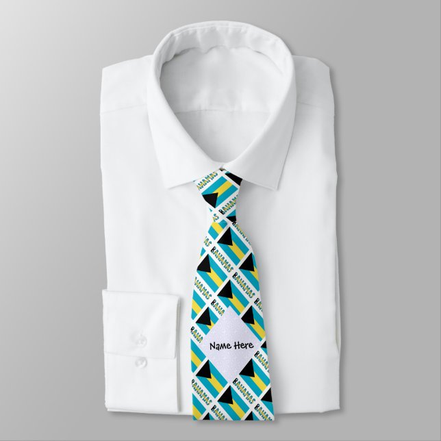 Gravata Bandeira das Bahamas Tiled (Amarrado)