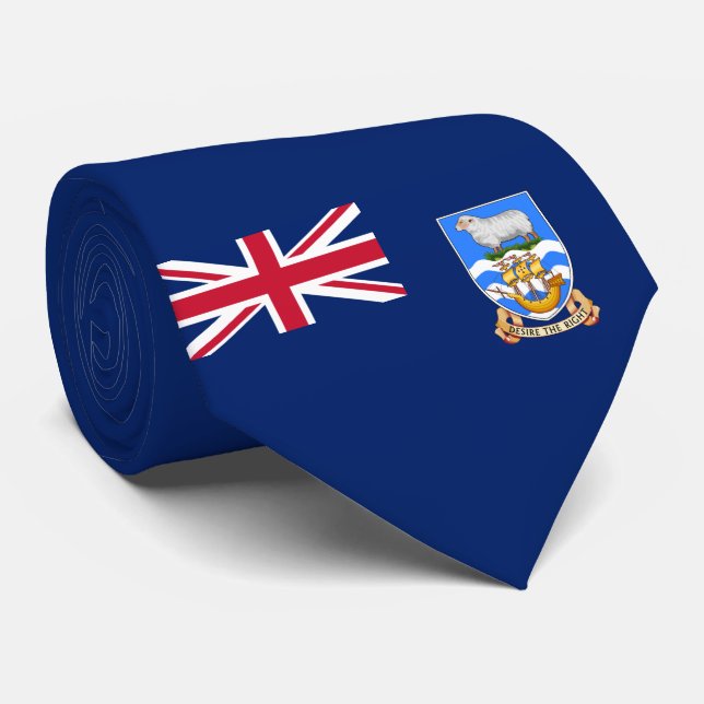 Gravata Bandeira das Ilhas Falkland (Território Britânico) (Rolled)